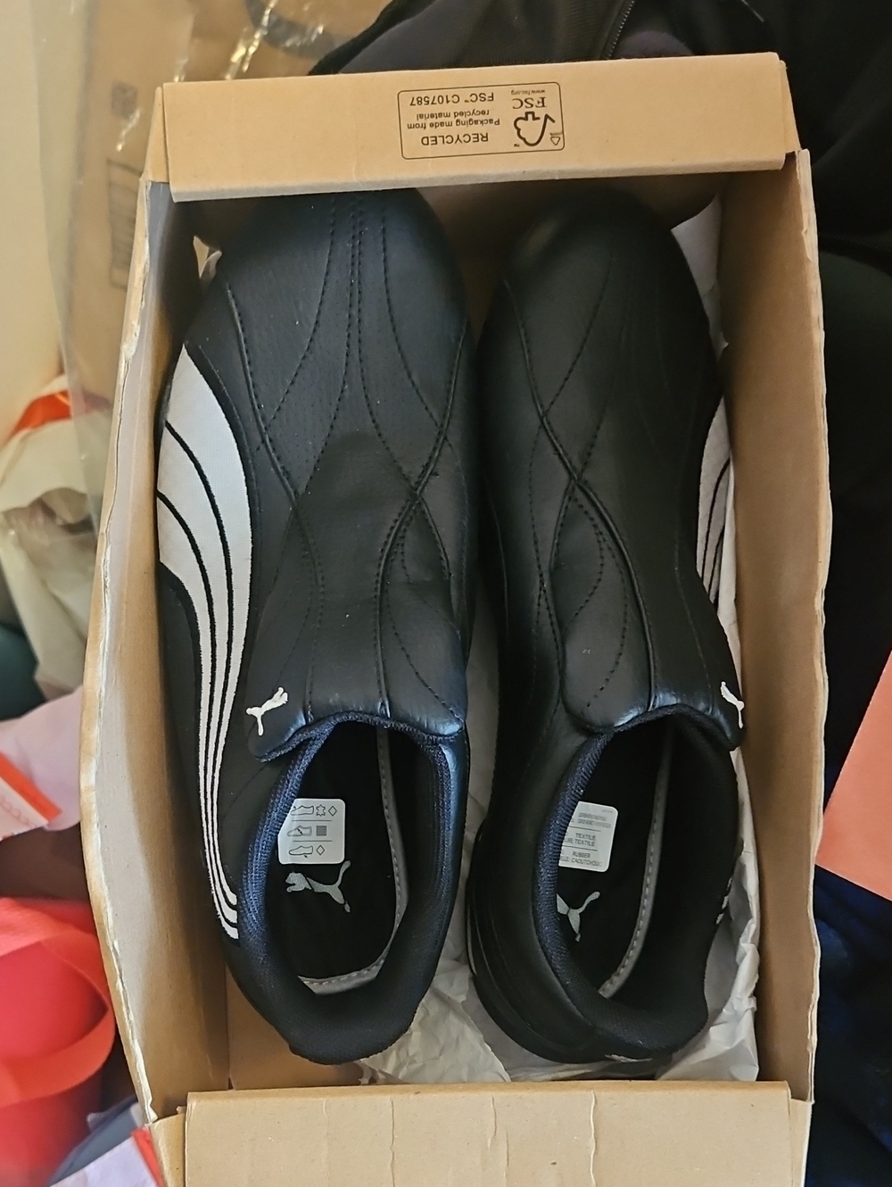 Puma Tergament Sport Black Slip-On Sneakers